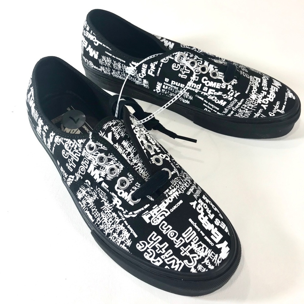 Vans Comme des Garcons Black Message Mens 7 EU 39